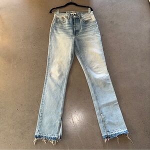 Re/Done Vintage Wash Straight Leg Jeans